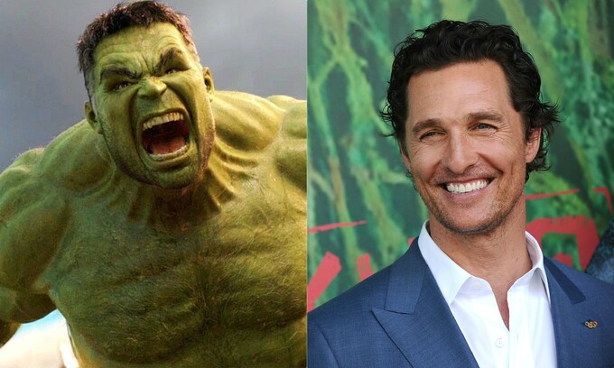 Matthew McConaughey muốn đóng Hulk nhưng Marvel nói: 