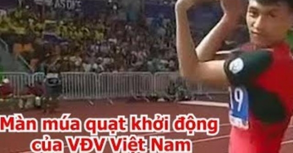 Clip: VĐV điền kinh với màn 