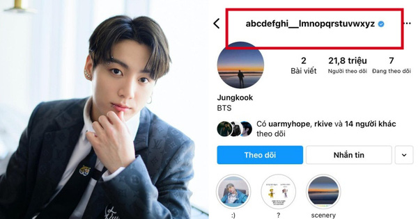 Jungkook (BTS) tạo trend bùng nổ MXH với màn đặt tên Instagram bằng 