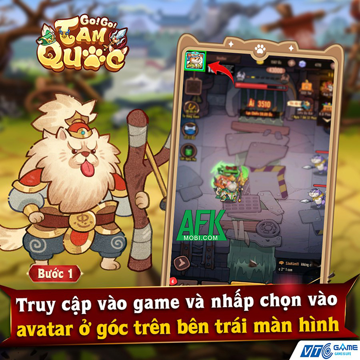 AFKMobi tặng nhiều gift code game GoGo Tam Quốc – VTC Game giá trị