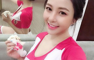 Giữa thời tiết mưa rét, hot girl 