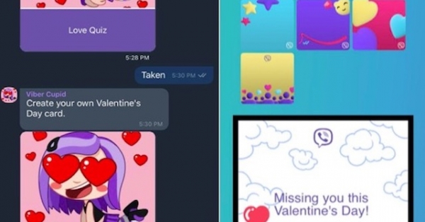 Trợ lý ảo tình yêu Viber Cupid vui nhộn cho mùa Valentine