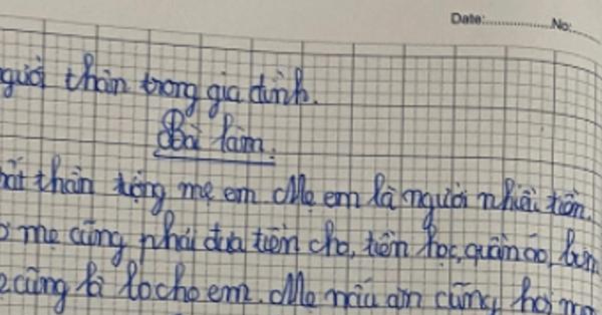 Bài văn tả mẹ chuẩn nóc nhà quyền lực của học sinh tiểu học khiến dân mạng cười ngất