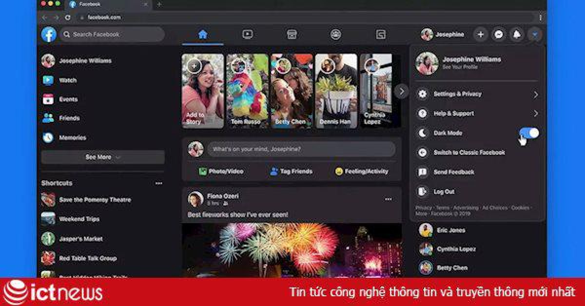 Chế độ Dark Mode trên Facebook đến với mọi người dùng toàn cầu