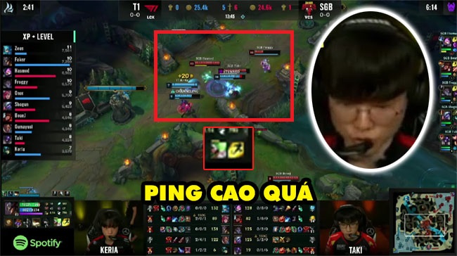 LMHT: Faker cùng đồng đội T1 chỉ trích mức ping tại MSI 2022