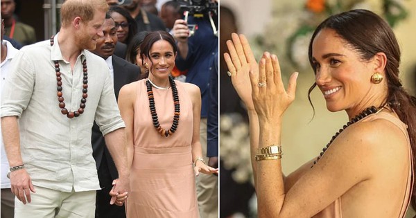 Meghan liên tục chiếm spotlight trong chuyến thăm Nigeria cùng Harry, vẫn gây tranh cãi vì một chiếc váy