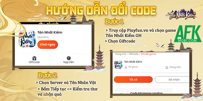 Tổng hợp gift code game Tân Nhất Kiếm Giang Hồ mới nhất trong tháng