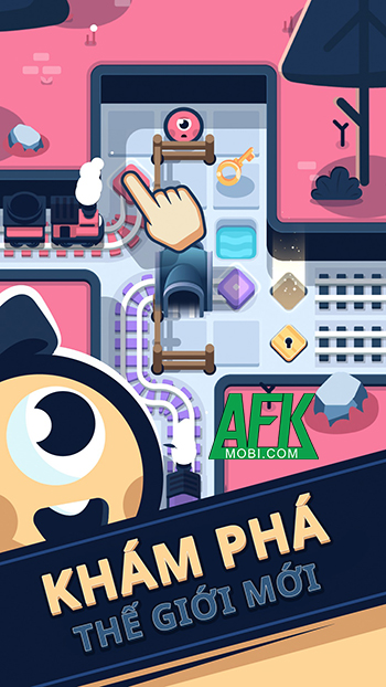 Vẽ đường ray cho tàu hỏa chạy tại game casual giải đố Rail Rescue: Puzzle Lines