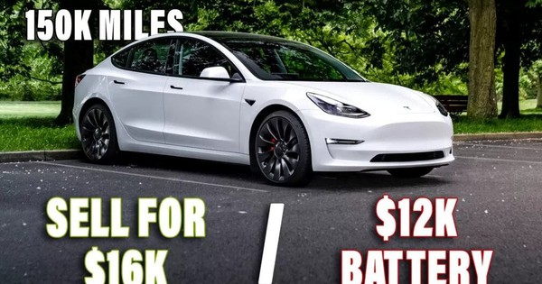 Xe Tesla Model 3 đi 3 năm phải thay pin giá 290 triệu hoặc bán lại giá 390 triệu, bạn chọn phương án nào?