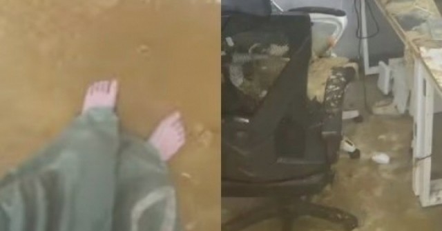 Đang học trong lớp, nữ sinh bất ngờ bị 'biển' nước thải dội xuống đầu