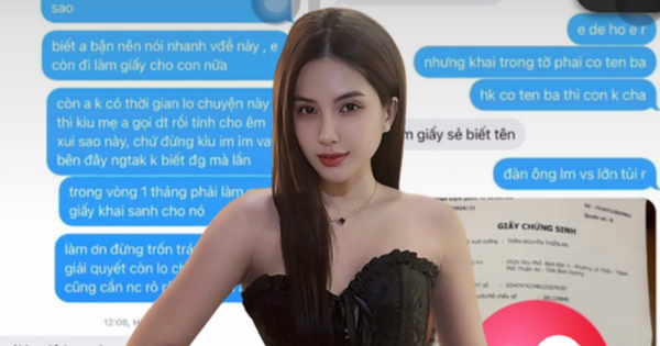 Diễn viên Thiên An bất ngờ tung full tin nhắn làm giấy khai sinh, lần đầu đáp trả về họp báo 2 tiếng