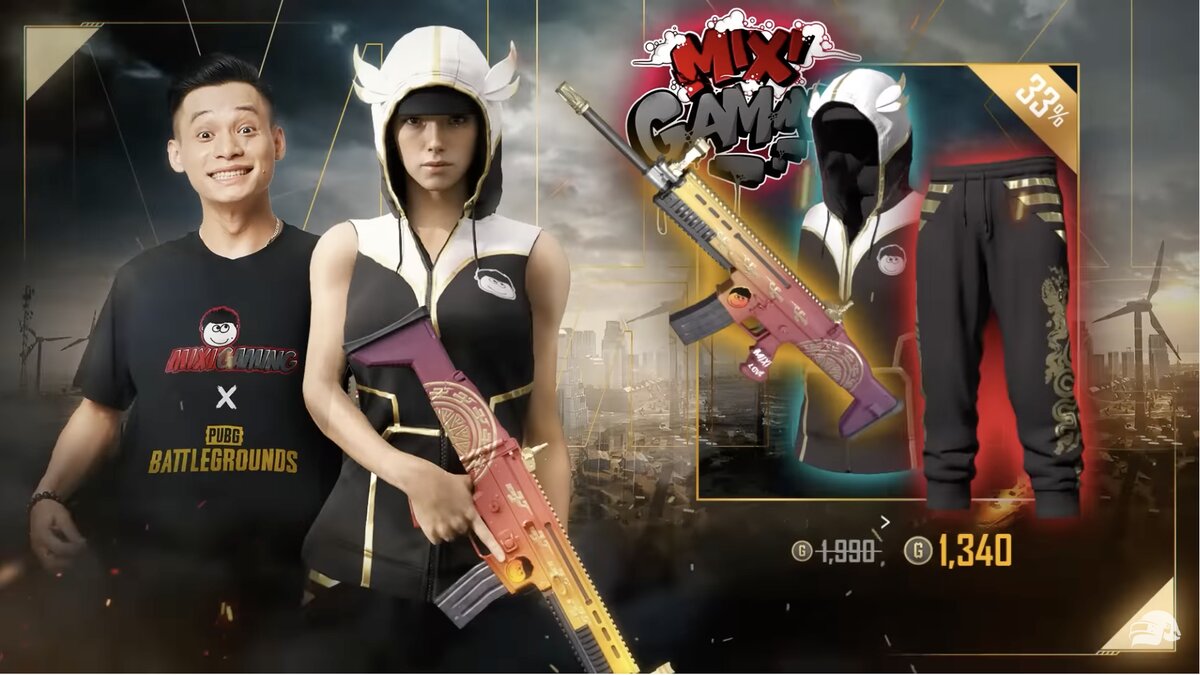 Skin MixiGaming đã ra mắt tại PUBG Battlegrounds