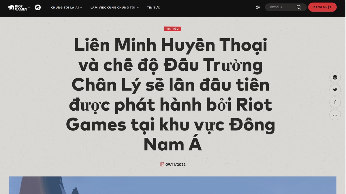 LMHT sẽ không còn được phát hành bởi Garena tại Đông Nam Á