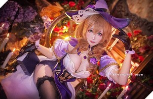 Nữ cosplay hóa thân thành nàng Lisa quyến rũ trong Genshin Impact, số đo khiến 3 vòng chuẩn từng centimet