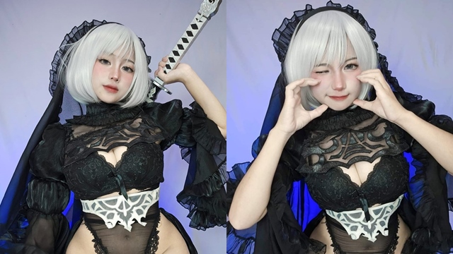 Miwki Min lột xác hoàn hảo trong phiên bản cosplay 2B trong Nier: Automata