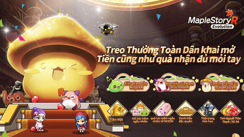 Nhân dịp ra mắt, MapleStory R: Evolution tặng dàn giftcode “cực chất” để người chơi khởi sự tại đảo Lá Phong