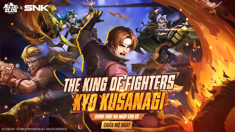 Metal Slug: Awakening x King of Fighters - Kyo Kusanagi chính thức gia nhập Quân Đoàn