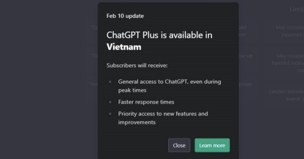 ChatGPT đã có mặt tại Việt Nam