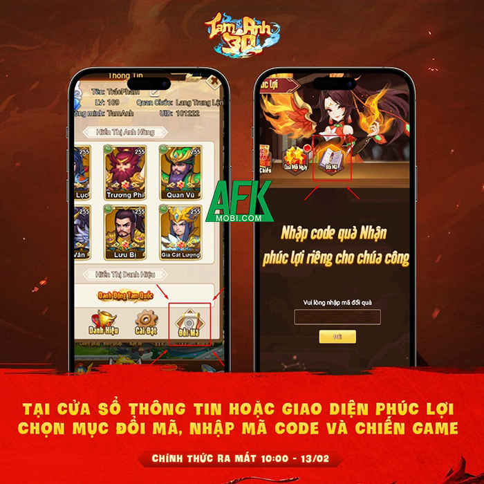 Tổng hợp gift code game Tam Anh 3Q mới nhất trong tháng