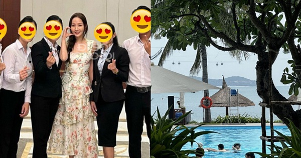 Ảnh hiếm Park Min Young diện váy xinh xỉu đi tiệc, dàn sao Cô Đi Mà Lấy Chồng Tôi vui đùa ở resort Nha Trang