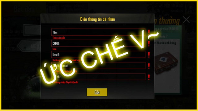 Sau cập nhật, bảng khai báo thông tin cá nhân là điều khiến game thủ PUBG Mobile VN 