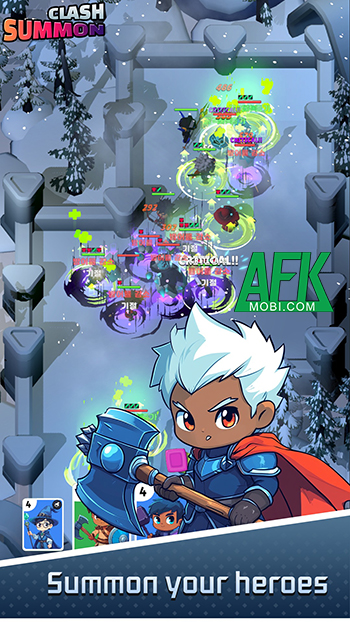 Triệu hồi những anh hùng tí hon chiến đấu với bọn quái vật tại game ClashSummon