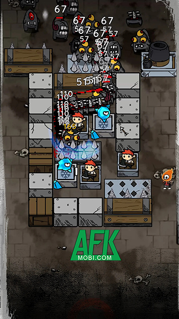 Bố trí những chiếc bẫy để phòng thủ trước bọn quái vật tại game Dark Rogue: Tower Defense TD