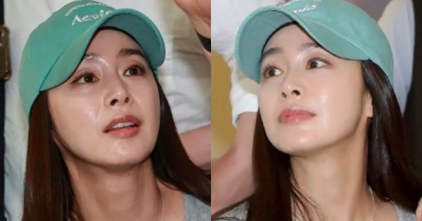 Kim Tae Hee mặt bóng dầu như bôi mỡ, đơ như tượng sáp