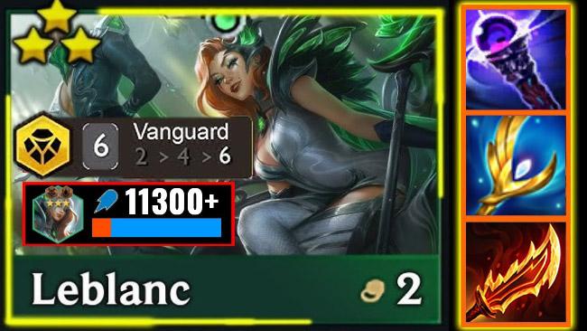 ĐTCL 14.6: Thử nghiệm bài dị Leblanc Tiên Phong reroll meta mới với Quyền Trượng và Cuồng Đao