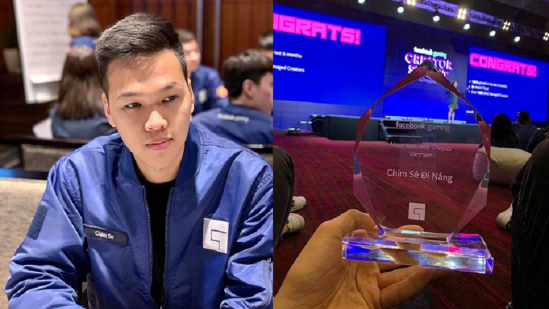 Chim Sẻ Đi Nắng nhận cup danh hiệu Streamer có lượt xem livestream cao nhất Facebook Gaming Việt Nam