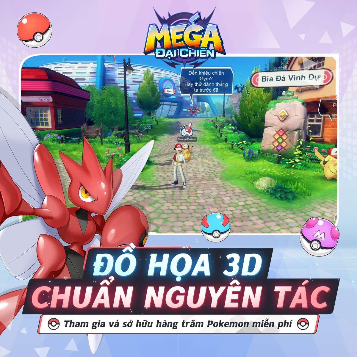 Game 3D giao dịch trực tiếp Pokemon đầu tiên tại Việt Nam – Mega Đại Chiến chính thức ra mắt