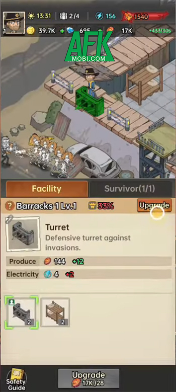 Survivors Squad game mô phỏng chiến thuật lẫn đấu tướng lấy chủ đề hậu tận thế zombie