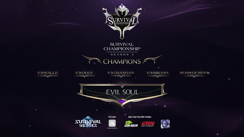 Biến ChivaS thành cựu vương, Evil Soul vô địch Survival Championship 3