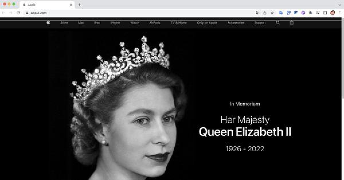 Vừa đổi giao diện đón iPhone 14, Apple vội đổi lần nữa để tưởng nhớ Nữ hoàng Elizabeth II