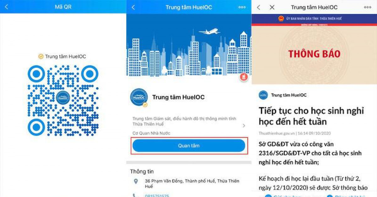 Cách nhận cảnh báo mưa lũ ở miền Trung bằng Zalo