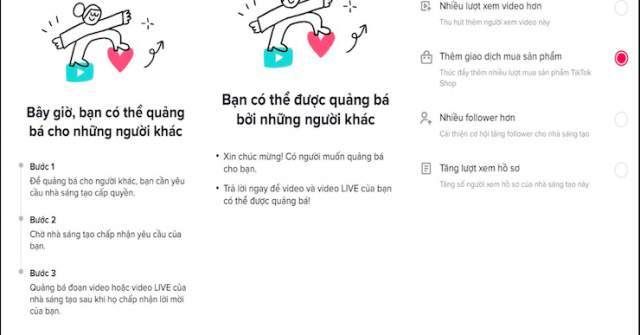TikTok bổ sung tính năng quảng bá để tăng lượt xem, lượt theo dõi