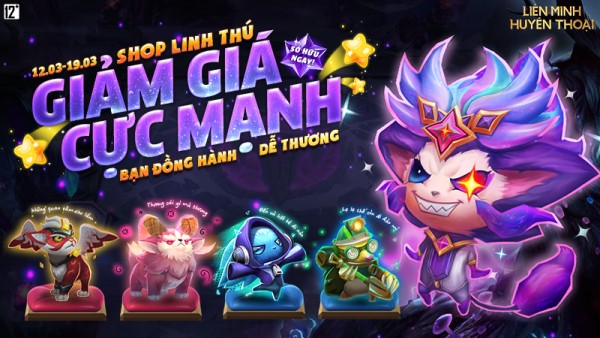 Giảm giá cực mạnh bạn đồng hành Linh Thú dễ thương từ 12/03 đến hết 19/03