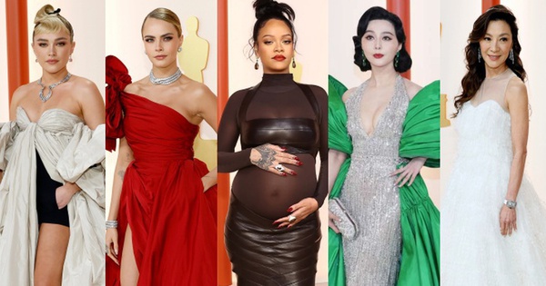 Siêu thảm đỏ Oscar 2023: Rihanna bụng bầu lớn 