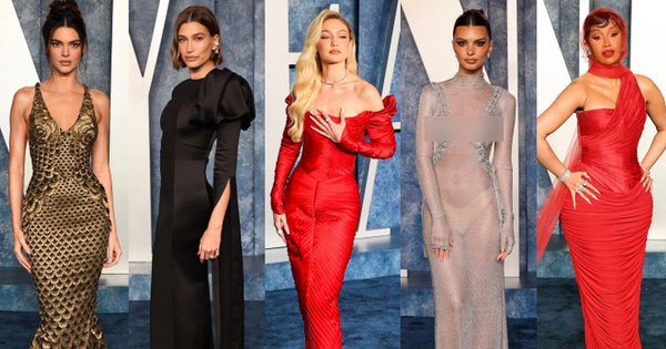 Tiệc hậu Oscar 2023: Kendall Jenner - Gigi Hadid lộng lẫy đè bẹp Hailey nhạt nhẽo, Cara o ép dẫn đầu dàn sao hở bạo gây sốc