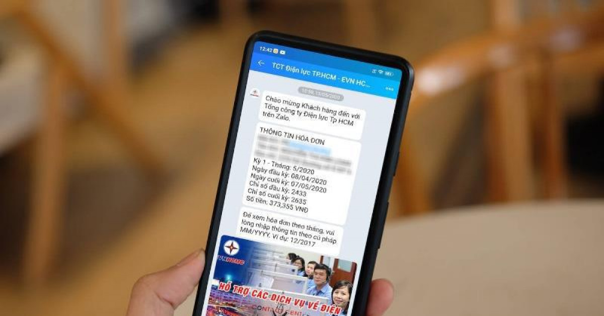 Cách tra cứu tiền điện trên toàn quốc bằng Zalo