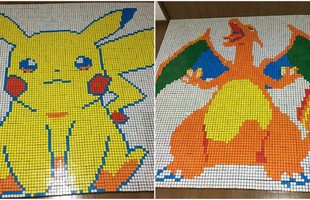 Hâm mộ Pokemon, fan ruột mua đến cả ngàn khối rubik về để xếp hình thành tranh cho đã mắt