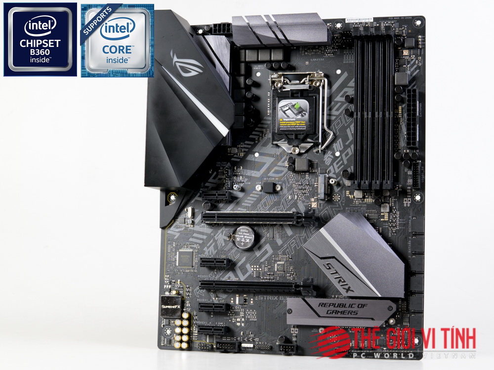 Cận cảnh bo mạch chủ Asus ROG Strix B360-F Gaming