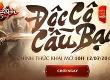 Cửu Âm Chân Kinh tặng 500 giftcode 1 triệu đồng mừng máy chủ mới Độc Cô Cầu Bại