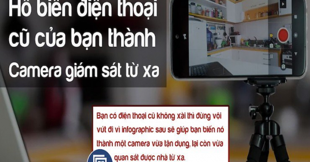 Hô biến điện thoại cũ thành camera giám sát