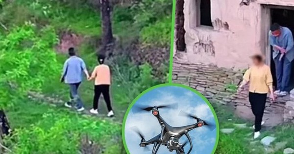 Chồng dùng flycam bắt quả tang vợ ngoại tình với sếp trong ngôi nhà đổ nát