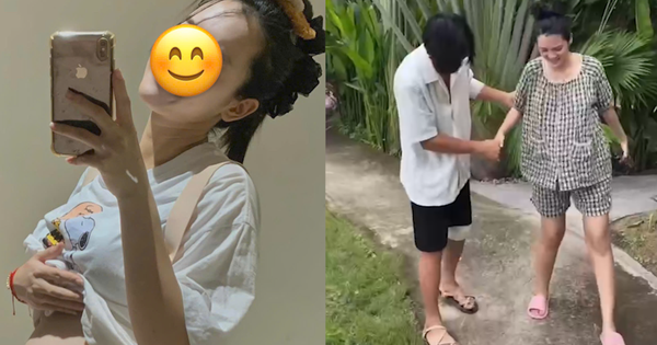 Mẹ bầu Vbiz đi từng bước nặng nề, chồng dìu đỡ ở tháng cuối thai kỳ