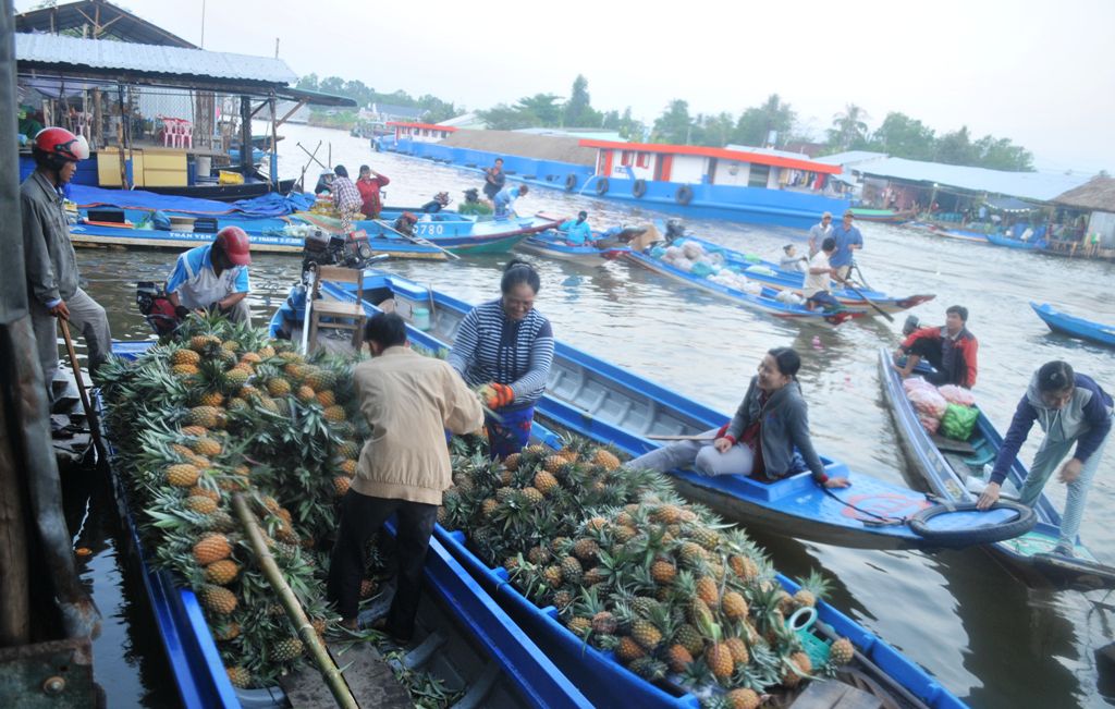 Độc đáo chợ nổi vùng Miệt Thứ Vĩnh Thuận