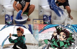 Cười chảy nước mắt với loạt hình Kimetsu no Yaiba cực bựa của thánh cosplay giá rẻ