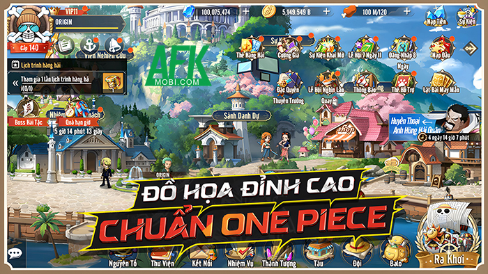 Hải Tặc Origin 2025 game chiến thuật đấu tướng chủ đề One Piece cập bến thị trường Việt Nam