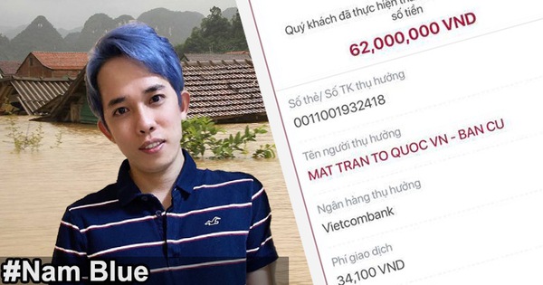 Nam Blue - Streamer phá vỡ kỷ lục xem livestream của Chim Sẻ Đi Nắng ủng hộ 62 triệu đồng cho đồng bào miền Trung